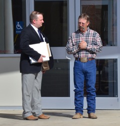 Left to right, Stoddard County Prosecuting Attorney Russ Oliver and Eric Griffin. Oliver is representing Griffen in the court case that began the Department of Revenue document scanning questions and concerns.  