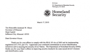 Click here to read the letter from the Department of Homeland Security to Gov. Jay Nixon. 