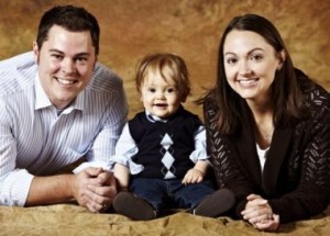 Rep. Elijah Haahr with his wife and son.