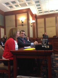 Jamie Schmitt testifying before the committee