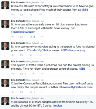 Schmitt was active on Twitter  for his bill