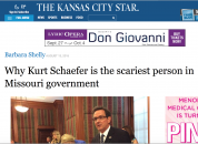 The Kansas City Stat's view of Hawley's opponent Senator Schaefer.