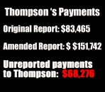 Thompson's payment discrepancies 