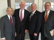 Warren Erdman, Senator Danforth, Senator Parson & Harvey Tettlebaum 