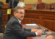 Sen. Doug Libla, R-Poplar Bluff, presents his gas tax increase bill to the Senate Transportation, Infrastructure and Public Safety Committee Jan. 13, 2016. TRAVIS ZIMPFER/THE MISSOURI TIMES