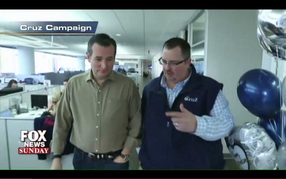 Roe (right) with presidential candidate Sen. Ted Cruz, R-Texas.