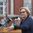 U.S. Senator Claire McCaskill speaks at the Missouri State Building and Construction Trades Council's “Rally for the Middle Class” in Jefferson City on March 28, 2018. (ALISHA SHURR/THE MISSOURI TIMES).