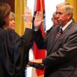 Mike Parson is sworn in by Supreme Court Judge Mary Russell as Missouri's 57th governor. (ALISHA SHURR/THE MISSOURI TIMES)
