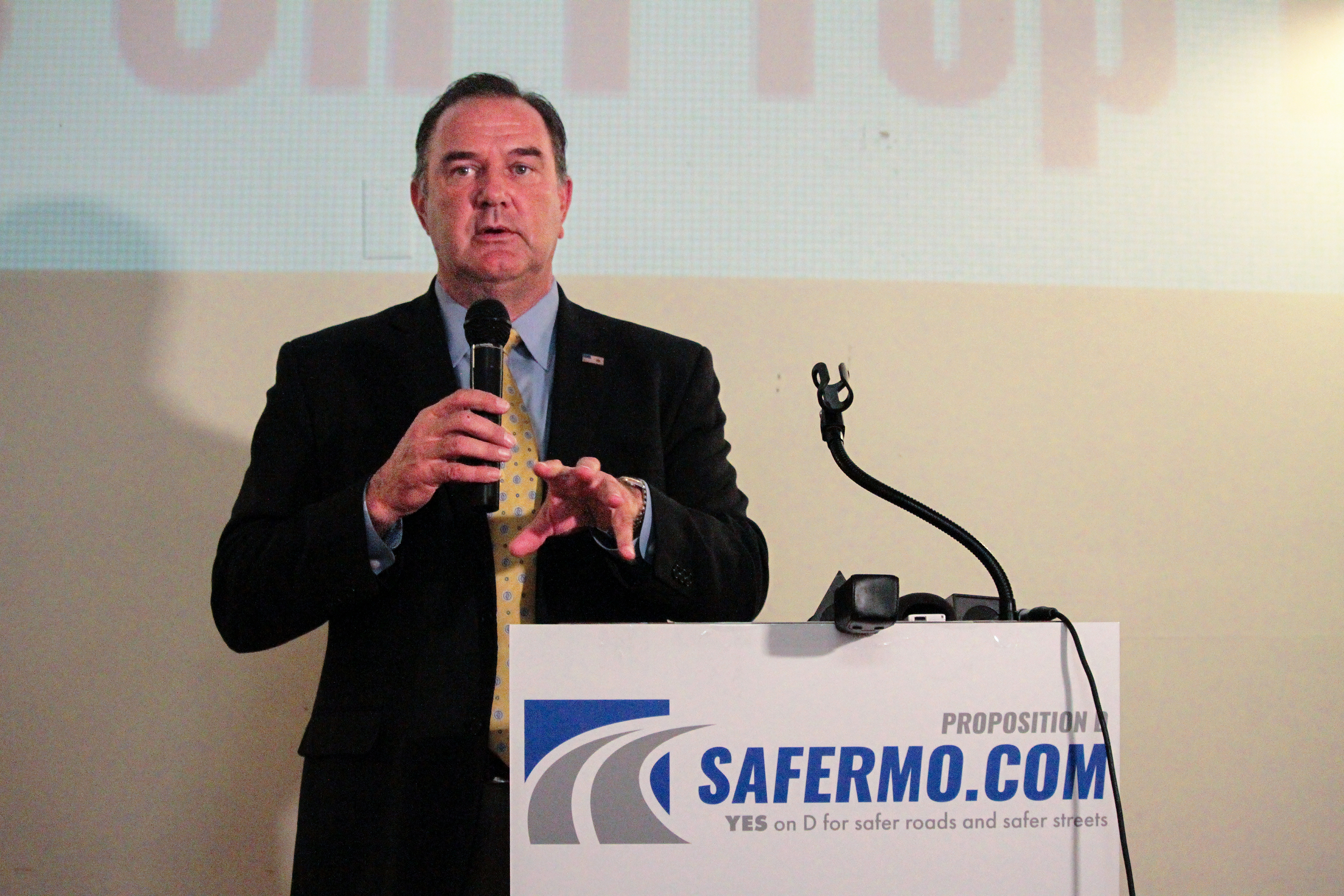 Lt. Gov. Mike Kehoe speaks at the Jefferson City launch of the campaign in support of Prop D (ALISHA SHURR/THE MISSOURI TIMES).