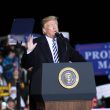 President Donald Trump speaks at a campaign rally for Republican U.S. Senate candidate Josh Hawley (ALISHA SHURR/THE MISSOURI TIMES.)