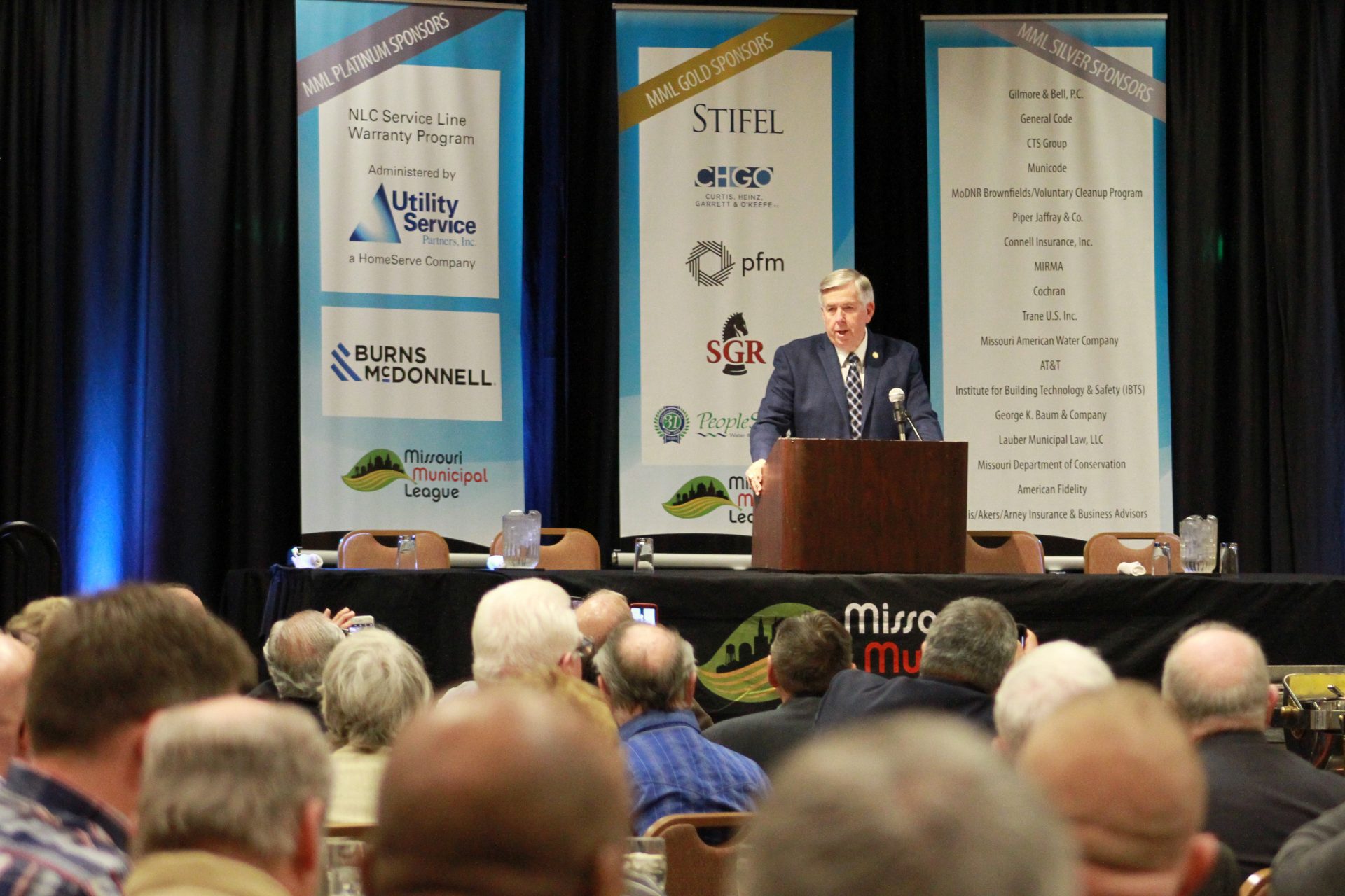 Parson, Schatz stress infrastructure at annual Missouri Municipal