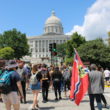 Protestors converge on the state Capitol Aug 13 2020