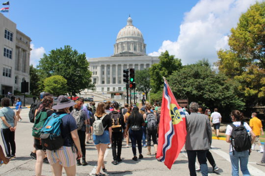 Protestors converge on the state Capitol Aug 13 2020