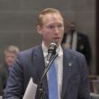 Rep. Adam Schnelting floor photo, conceal carry firearms bill