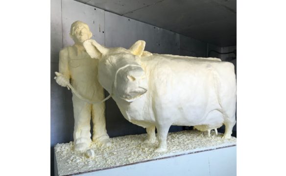 2021 Missouri State Fair butter cow sculpture.